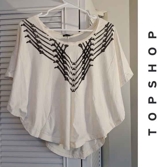 Topshop Tops - Topshop Bones Batwing Top